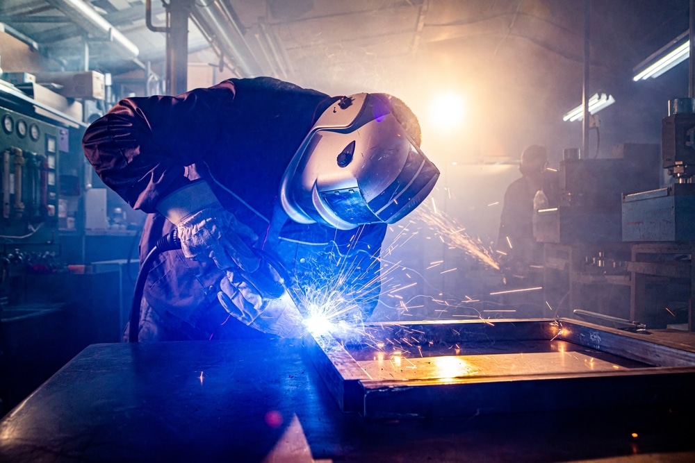 Welder in action